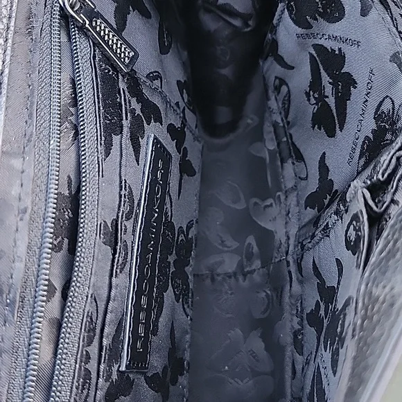 Rebecca Minkoff Love Chevron Quilt Black Leather Crossbody Bag - Picture 13 of 14